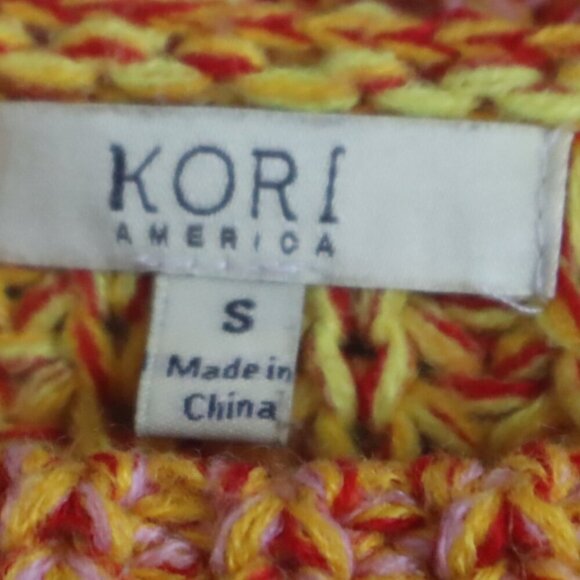 RAINBOW OMBRE SWEATER S Kori Knit Oversized Boxy Chunky Pride Fall Spring Bright - Picture 4 of 7